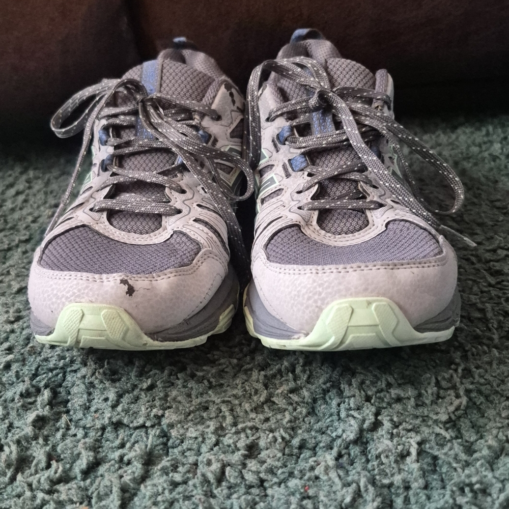 Asics Women's Gel Adventure 7 Gray and Blue Athletic Shoes Trail Running 8.5 - Picture 7 of 14